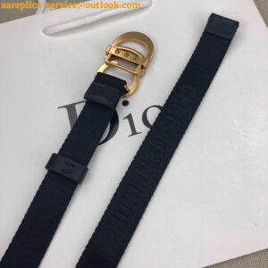 Replica Dior Saddle 20MM Belt In Black Jacquard