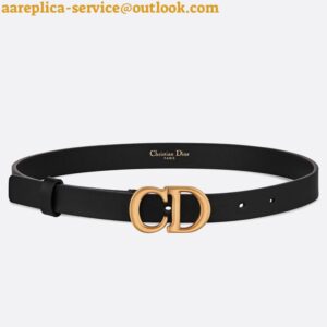 Replica Dior Saddle 20MM Belt In Black Matte Calfskin 2