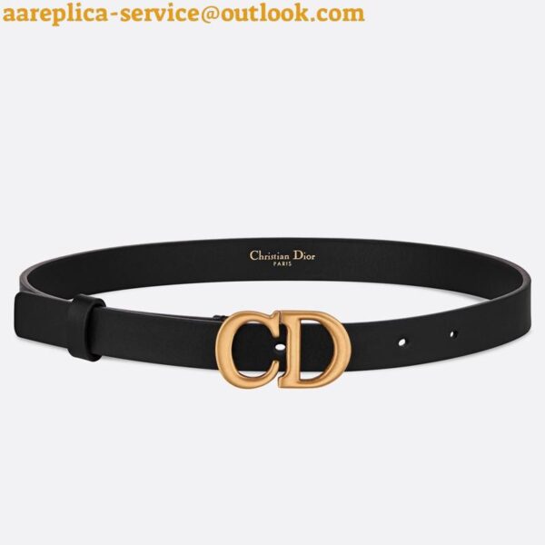 Replica Dior Saddle 20MM Belt In Black Matte Calfskin 4