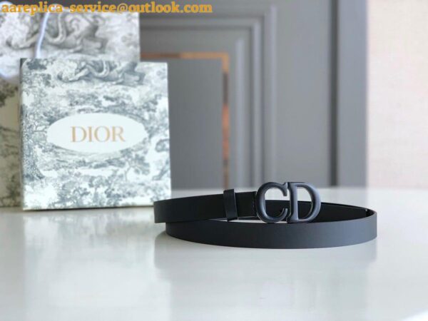 Replica Dior Saddle 20MM Belt In Black Matte Calfskin 12