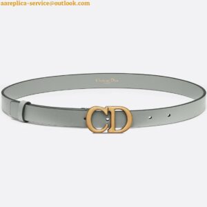 Replica Dior Saddle 20MM Belt In Grey Calfskin