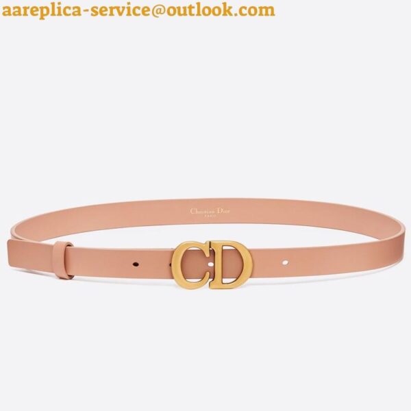 Replica Dior Saddle 20MM Belt In Nude Calfskin 3