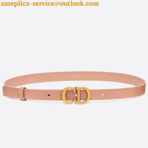 Replica Dior Saddle 20MM Belt In Nude Calfskin 2