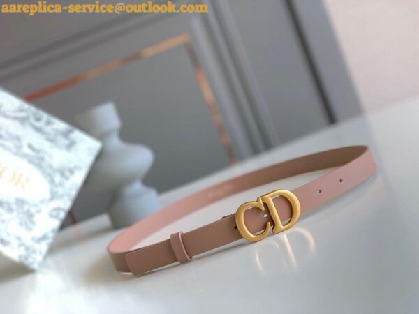 Replica Dior Saddle 20MM Belt In Nude Calfskin 13