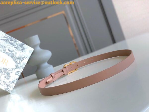 Replica Dior Saddle 20MM Belt In Nude Calfskin 14