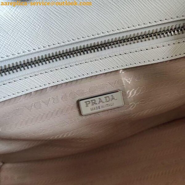 Replica Prada Galleria Mini Bag In White Saffiano Leather 20