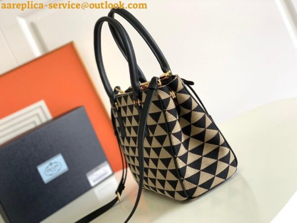 Replica Prada Galleria Small Bag In Jacquard Fabric 4