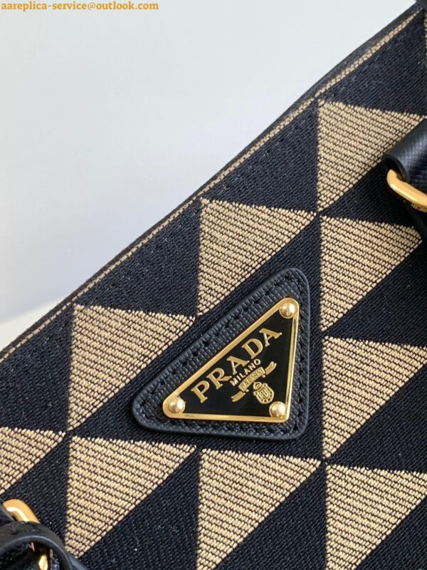 Replica Prada Galleria Small Bag In Jacquard Fabric 5