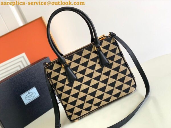 Replica Prada Galleria Small Bag In Jacquard Fabric 8