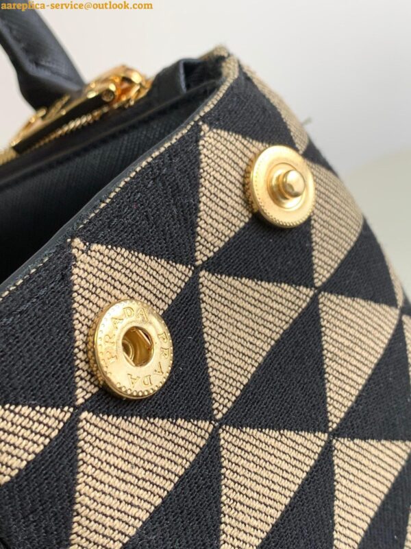 Replica Prada Galleria Small Bag In Jacquard Fabric 12