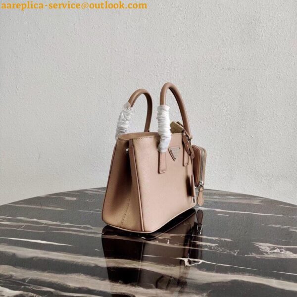 Replica Prada Mini Galleria Bag In Beige Saffiano Leather 4