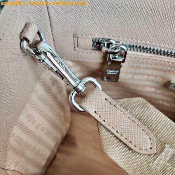 Replica Prada Mini Galleria Bag In Beige Saffiano Leather 10