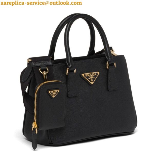 Replica Prada Mini Galleria Bag In Black Saffiano Leather 3