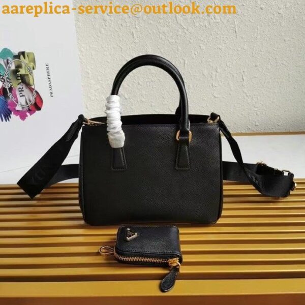 Replica Prada Mini Galleria Bag In Black Saffiano Leather 8