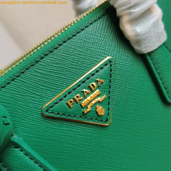 Replica Prada Mini Galleria Bag In Green Saffiano Leather 9