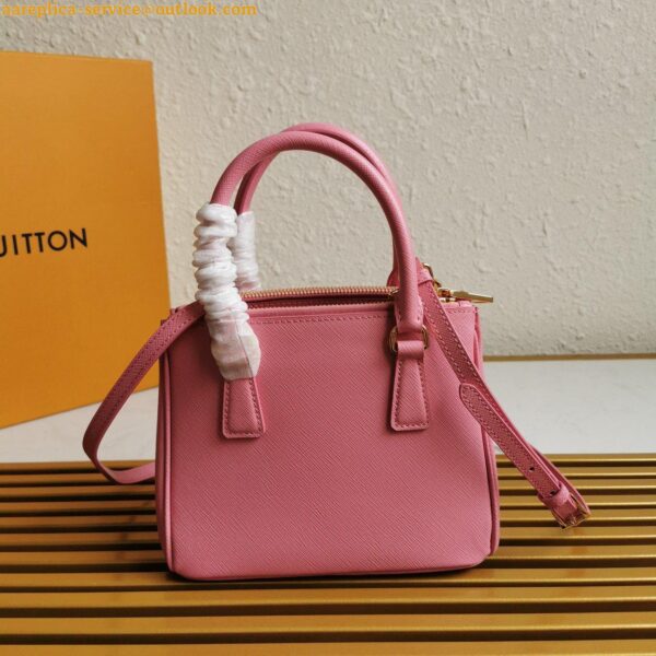 Replica Prada Mini Galleria Bag In Pink Saffiano Leather 3