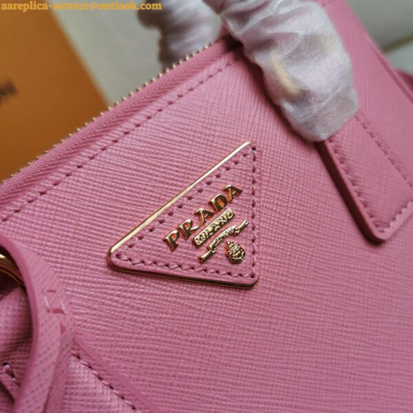 Replica Prada Mini Galleria Bag In Pink Saffiano Leather 4