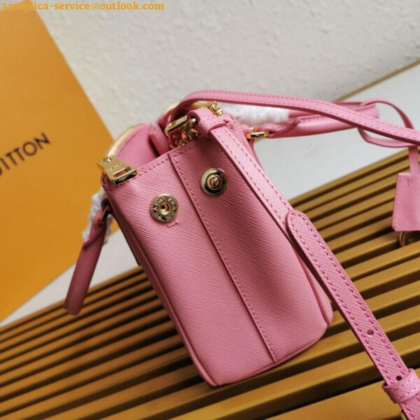 Replica Prada Mini Galleria Bag In Pink Saffiano Leather 10