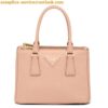 Replica Prada Mini Galleria Bag In Pink Saffiano Leather