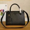 Replica Prada Monochrome Medium Bag In Grey Saffiano Leather 2