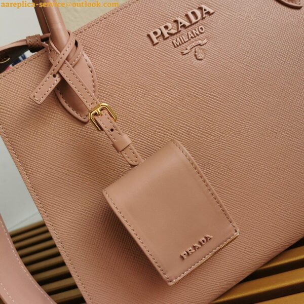 Replica Prada Monochrome Medium Bag In Nude Saffiano Leather 10