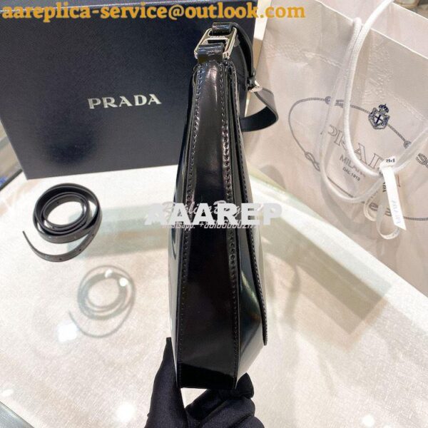 Replica Prada Cleo Brushed Leather Shoulder Bag with Strap Extension 1 6