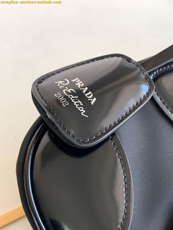 Replica Prada Moon Bag in Black Padded Nappa Leather 12