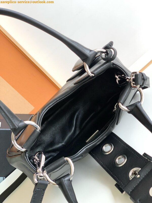 Replica Prada Moon Bag in Black Re-Nylon and Leather 20