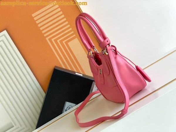 Replica Prada Moon Bag in Pink Padded Nappa Leather 6