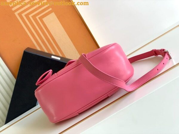 Replica Prada Moon Bag in Pink Padded Nappa Leather 7