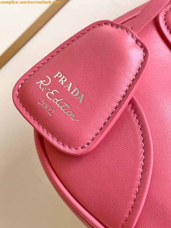 Replica Prada Moon Bag in Pink Padded Nappa Leather 11