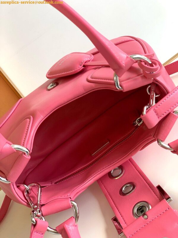 Replica Prada Moon Bag in Pink Padded Nappa Leather 12