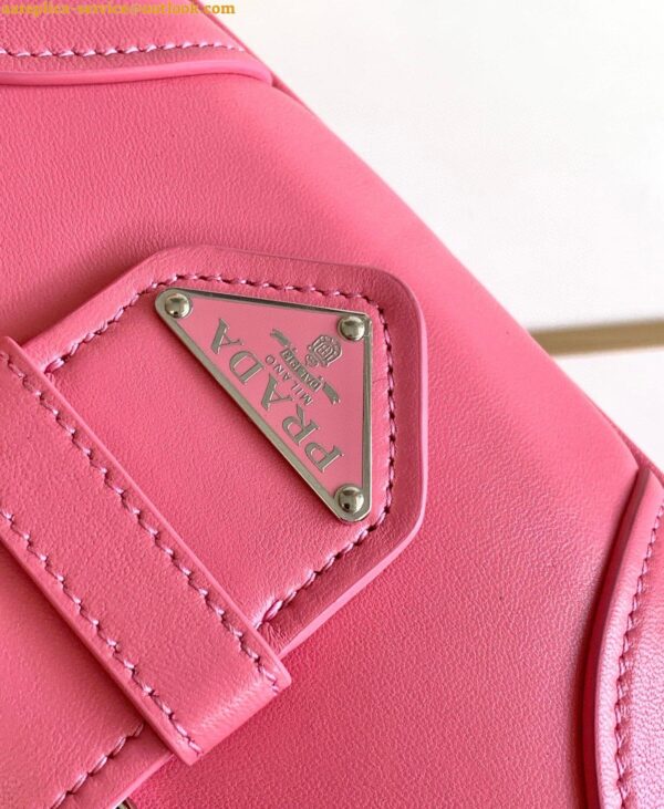 Replica Prada Moon Bag in Pink Padded Nappa Leather 19