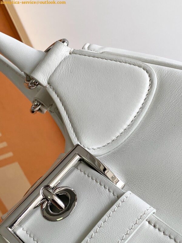 Replica Prada Moon Bag in White Padded Nappa Leather 12