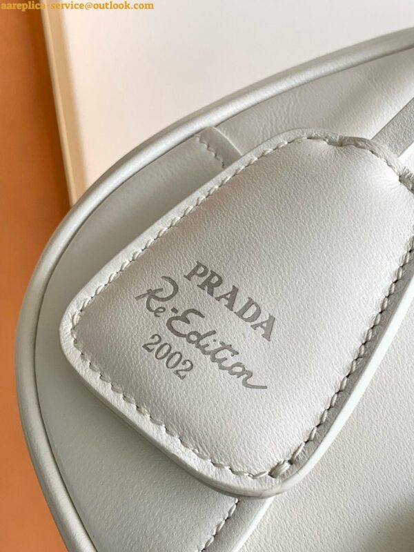 Replica Prada Moon Bag in White Padded Nappa Leather 13