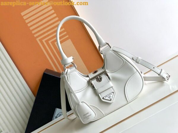 Replica Prada Moon Bag in White Padded Nappa Leather 17