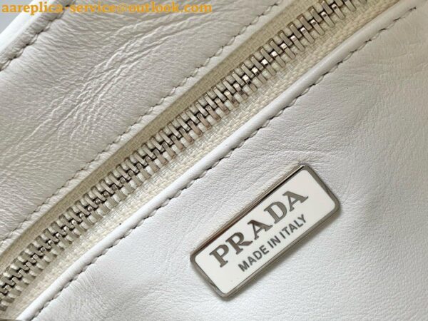 Replica Prada Moon Bag in White Padded Nappa Leather 19