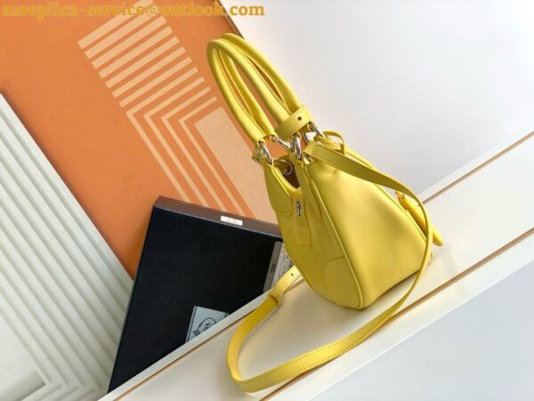 Replica Prada Moon Bag in Yellow Padded Nappa Leather 25