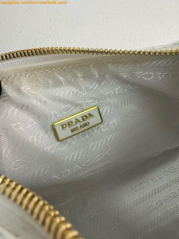 Replica Prada Re-Edition 2005 Crochet Bag in White Raffia 22