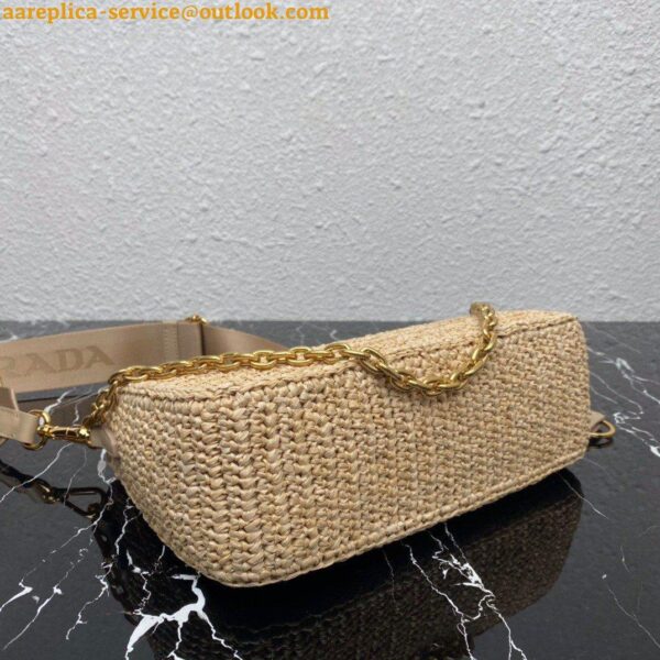 Replica Prada Re-Edition 2005 Shoulder Bag In Beige Raffia 17