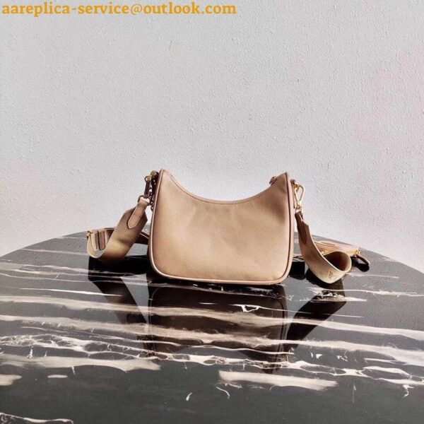 Replica Prada Re-Edition 2005 Shoulder Bag In Beige Saffiano Leather 6