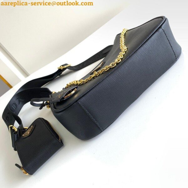 Replica Prada Re-Edition 2005 Shoulder Bag In Black Saffiano Leather 5