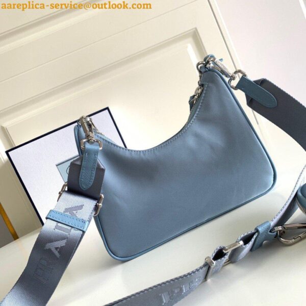 Replica Prada Re-Edition 2005 Shoulder Bag In Blue Re-Nylon 5