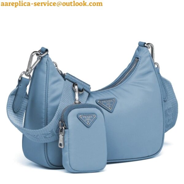 Replica Prada Re-Edition 2005 Shoulder Bag In Blue Re-Nylon 8