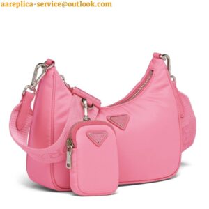 Replica Prada Re-Edition 2005 Shoulder Bag In Pink Raffia 2