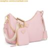 Replica Prada Re-Edition 2005 Shoulder Bag In Pink Re-Nylon