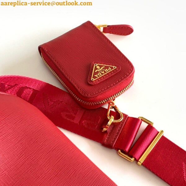 Replica Prada Re-Edition 2005 Shoulder Bag In Red Saffiano Leather 3