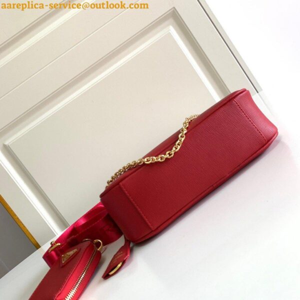 Replica Prada Re-Edition 2005 Shoulder Bag In Red Saffiano Leather 9