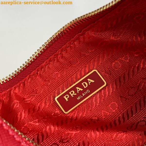 Replica Prada Re-Edition 2005 Shoulder Bag In Red Saffiano Leather 10