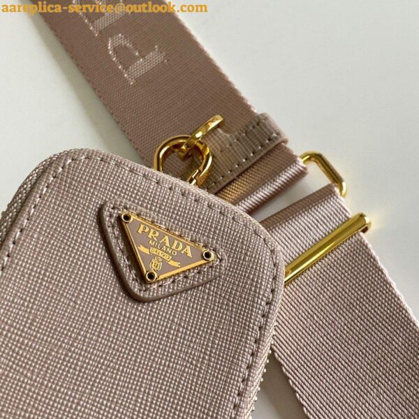 Replica Prada Re-Edition 2005 Shoulder Bag In Taupe Saffiano Leather 8